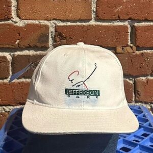 VINTAGE NIKE GOLD JEFFERSON PARK VELCRO STRAP HAT